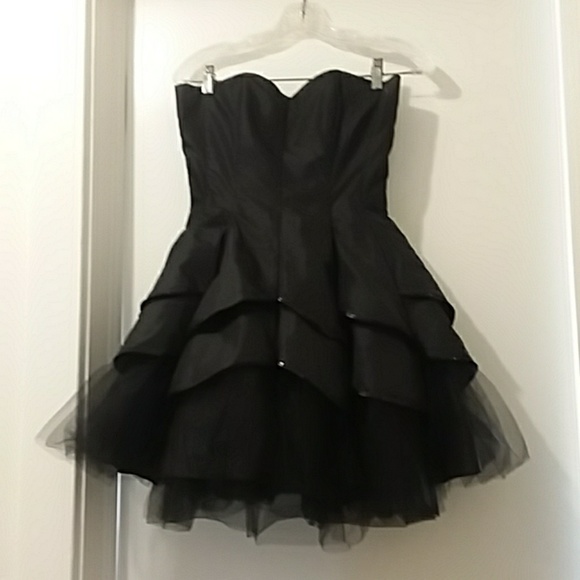 black frilly dress